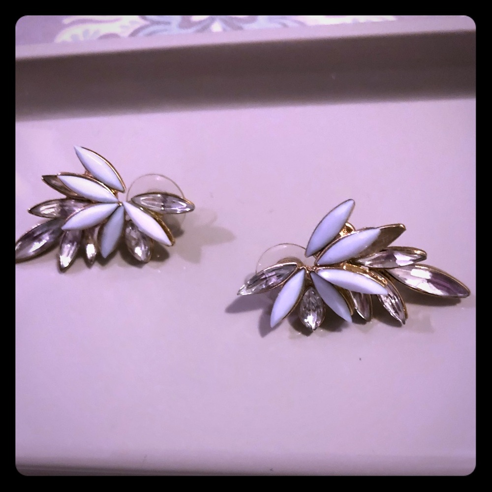 Blue and crystal earnings by Aqua